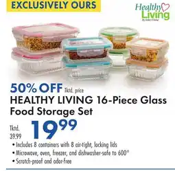 Boscov's HEALTHY LIVING 16-Piece Glass Food Storage Set offer