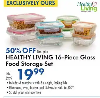 Boscov's HEALTHY LIVING 16-Piece Glass Food Storage Set offer