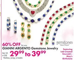 Boscov's GIANNI ARGENTO Gemstone Jewelry offer