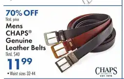 Boscov's Mens CHAPS Genuine Leather Belts offer
