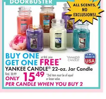 Boscov's YANKEE CANDLE 22-oz. Jar Candle offer