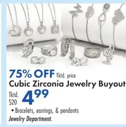 Boscov's Cubic Zirconia Jewelry Buyout offer