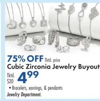 Boscov's Cubic Zirconia Jewelry Buyout offer