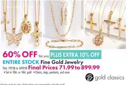 Boscov's ENTIRE STOCK Fine Gold Jewelry offer