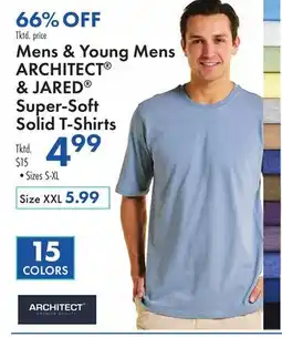 Boscov's Mens & Young Mens ARCHITECT & JARED Super-Soft Solid T-Shirts offer