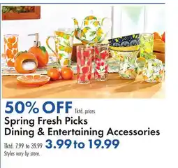 Boscov's Spring Fresh Picks Dining & Entertaining Accessories offer