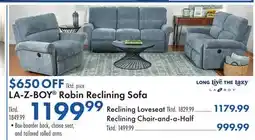 Boscov's LA-Z-BOY Robin Reclining Sofa offer