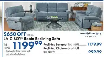 Boscov's LA-Z-BOY Robin Reclining Sofa offer