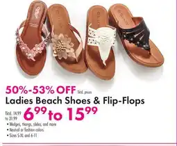 Boscov's Ladies Beach Shoes & Flip-Flops offer