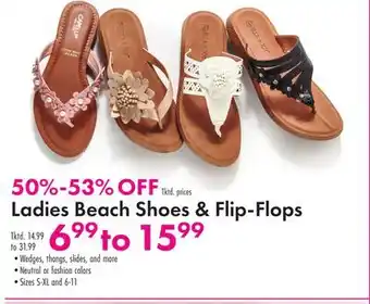 Boscov's Ladies Beach Shoes & Flip-Flops offer