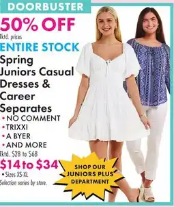 Boscov's Spring Juniors Casual Dresses & Career Separates offer