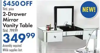 Boscov's 2-Drawer Mirror Vanity Table offer
