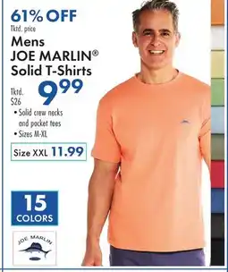 Boscov's Mens JOE MARLIN Solid T-Shirts offer