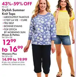 Boscov's Stylish Summer Knit Tops offer
