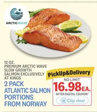 Kings Food Markets 2 PACK ATLANTIC SALMON PORTIONS FROM NORWAY offer
