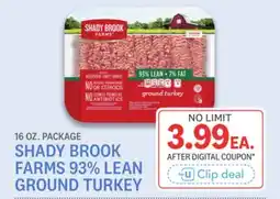 Kings Food Markets SHADY BROOK FARMS 93% LEAN GROUND TURKEY offer