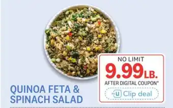 Kings Food Markets QUINOA FETA & SPINACH SALAD offer