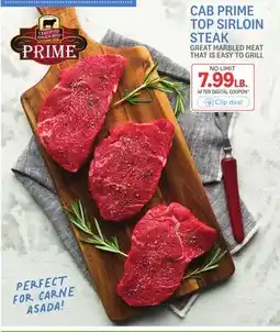 Kings Food Markets CAB PRIME TOP SIRLOIN STEAK offer