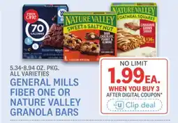 Kings Food Markets GENERAL MILLS FIBER ONE OR NATURE VALLEY GRANOLA BARS offer
