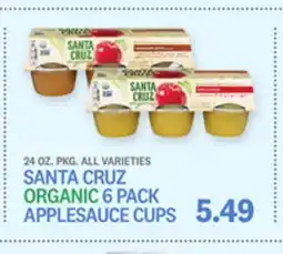 Kings Food Markets SANTA CRUZ ORGANIC 6 PACK APPLESAUCE CUPS offer