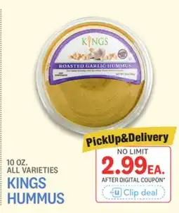 Kings Food Markets KINGS HUMMUS offer
