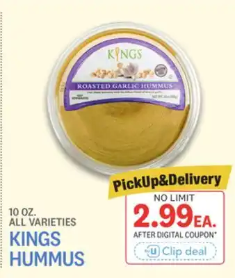 Kings Food Markets KINGS HUMMUS offer