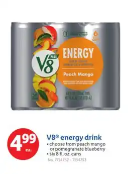 Lidl V8 energy drink offer