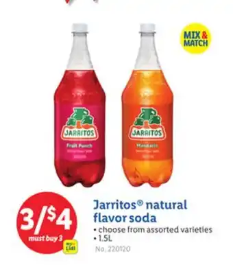 Lidl Jarritos natural flavor soda offer