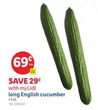 Lidl long English cucumber offer