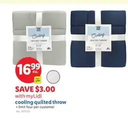 Lidl cooling quilted throw offer