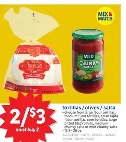 Lidl tortillas/olives/salsa offer