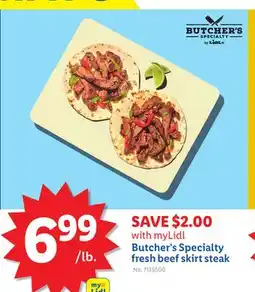 Lidl Butcher's Specialty fresh beef skirt steak offer