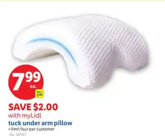 Lidl tuck under arm pillow offer