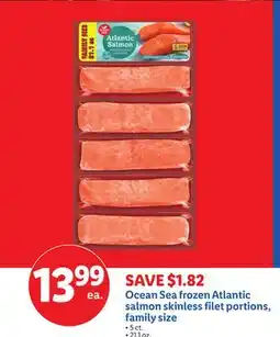 Lidl Ocean Sea frozen Atlantic salmon skinless filet portions, family size offer