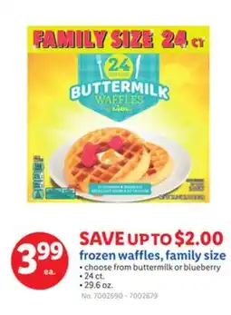 Lidl frozen waffl es, family size offer