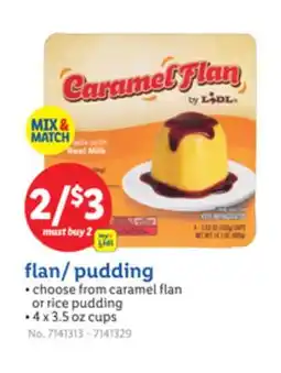 Lidl flan/pudding offer