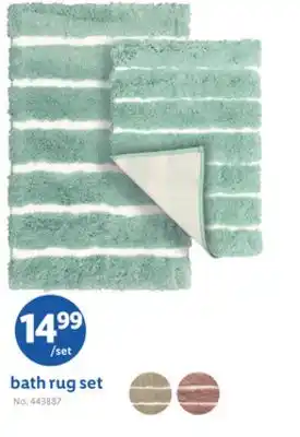 Lidl bath rug set offer
