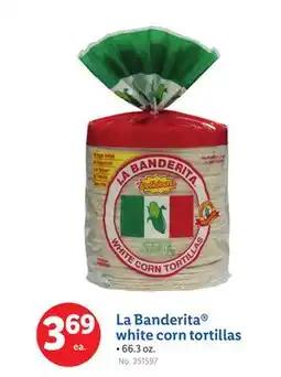 Lidl La Banderita white corn tortillas offer