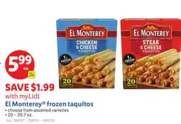 Lidl El Monterey frozen taquitos offer