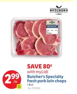 Lidl Butcher's Specialty fresh pork loin chops offer