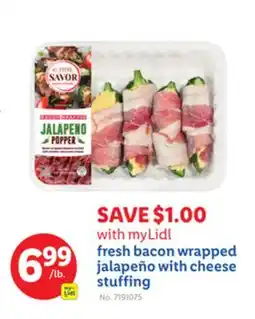 Lidl fresh bacon wrapped jalapeño with cheese stuffing offer