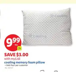 Lidl cooling memory foam pillow offer
