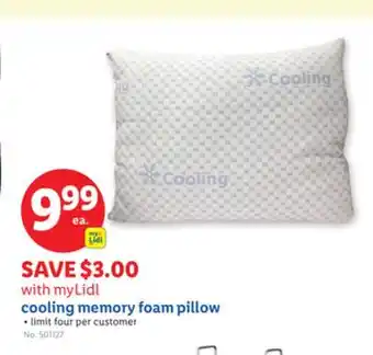 Lidl cooling memory foam pillow offer