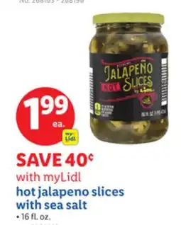 Lidl hot jalapeno slices with sea salt offer