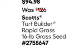 Lowe's Turf Builder Rapid Grass 16-lb Grass Seed offer