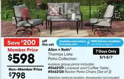 Lowe's Thomas Lake Patio Collection offer