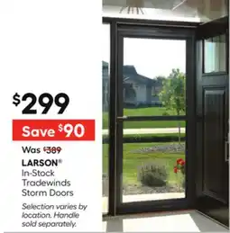 Lowe's In-Stock Tradewinds Storm Doors offer
