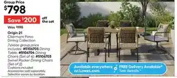 Lowe's Clairmont Patio Dining Collection offer