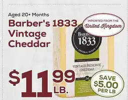 DeCicco & Sons Barber's 1833 Vintage Cheddar offer