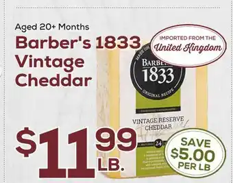 DeCicco & Sons Barber's 1833 Vintage Cheddar offer